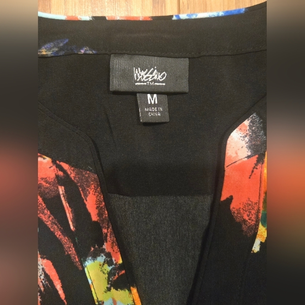 Mossimo Floral Sleeveless Dress - Black with Multicolor Accents - Picture 5 of 8